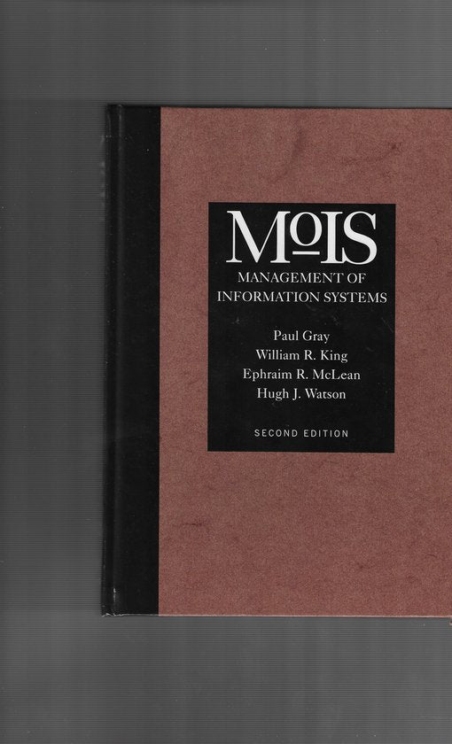 Management of Information Systems — boekomslag