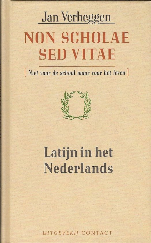Non scholae sed vitae — boekomslag