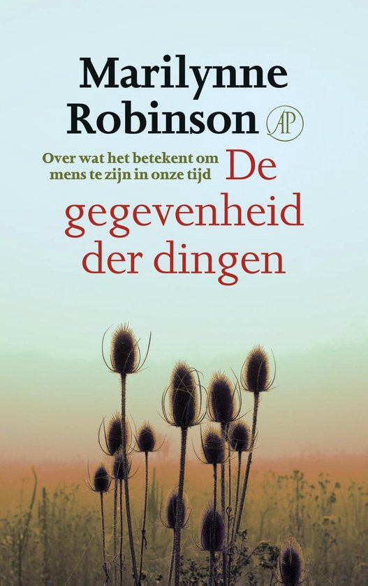 De gegevenheid der dingen — boekomslag