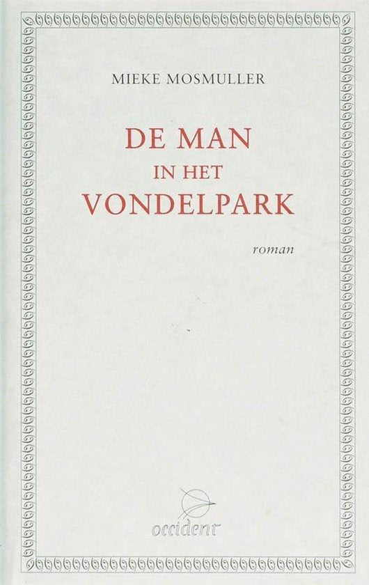 De man in het Vondelpark — boekomslag