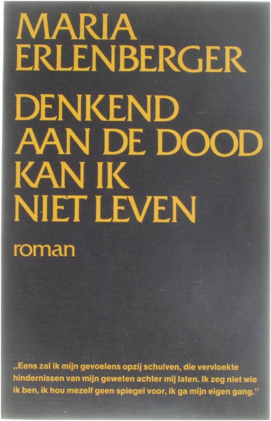 Denkend a.d. dood kan ik niet leven — omslag