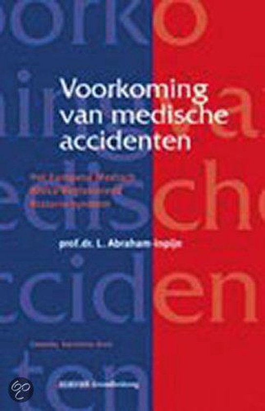 Voorkoming van medische accidenten — boekomslag