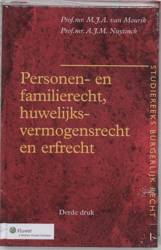 Personen- en familierecht, huwelijksvermogensrecht en erfrecht — boekomslag