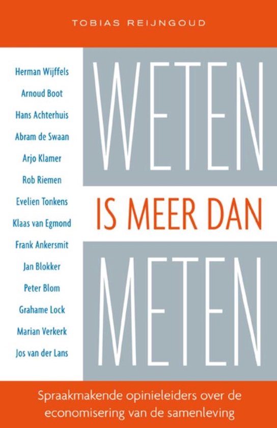 Weten is meer dan meten — boekomslag
