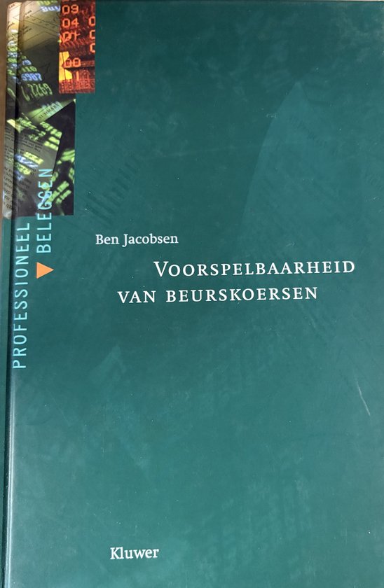 VOORSPELBAARHEID VAN BEURSKOERSEN — boekomslag