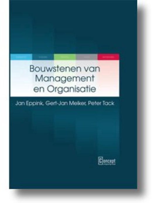 Bouwstenen van management en organisatie — boekomslag