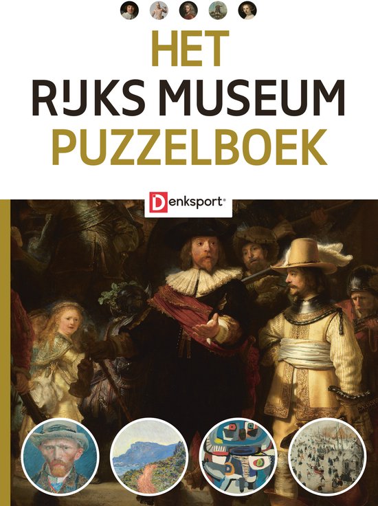 Denksport - Het Rijksmuseum puzzelboek - Beeldpuzzels - Raadsels - Logische puzzels — boekomslag