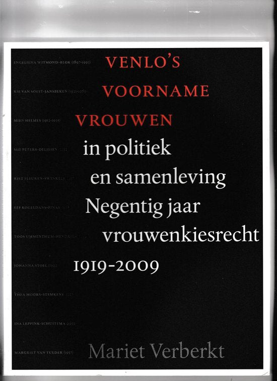 Venloos Voorname Vrouwen in politiek en samenleving — boekomslag
