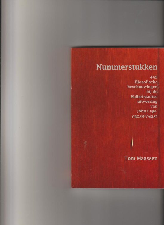 Nummerstukken 449 filosofische beschouwingen bij de Halberstadtse uitvoering van 'John Cage? organ²/aslsp — boekomslag