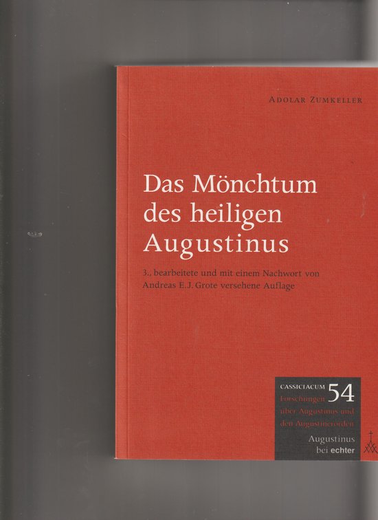 Das Mönchtum des heiligen Augustinus — boekomslag