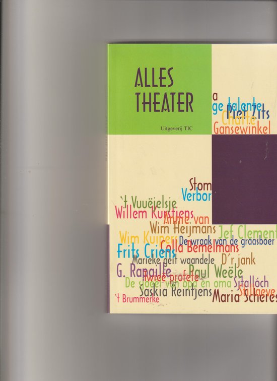 Alles theater — boekomslag