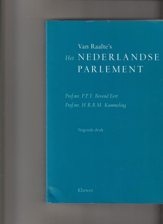 VAN RAALTE'S NEDERL PARLEMENT DR 9 — boekomslag