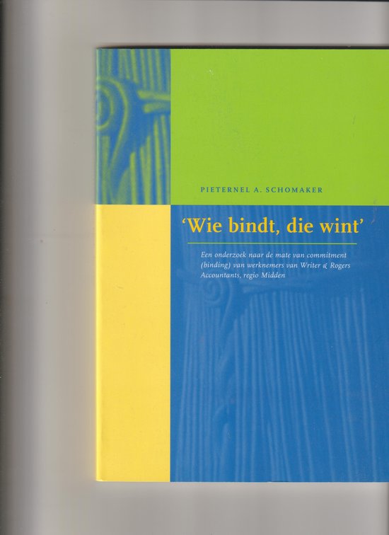 Wie bindt, die wint — boekomslag