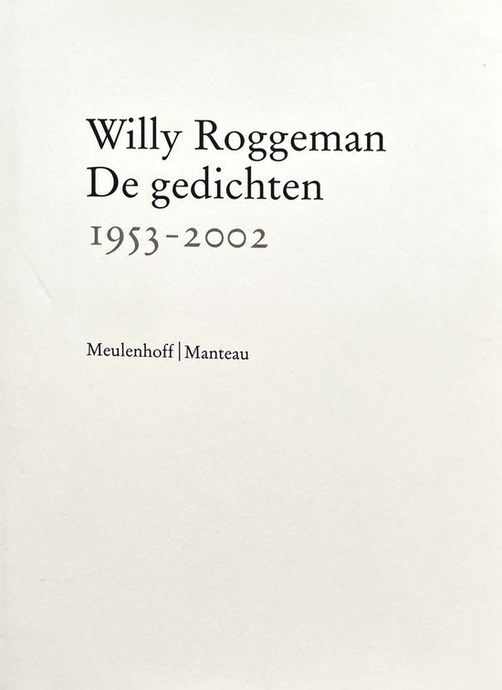 De Gedichten 1953-2002 — boekomslag