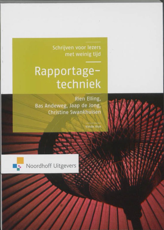 Rapportagetechniek — boekomslag