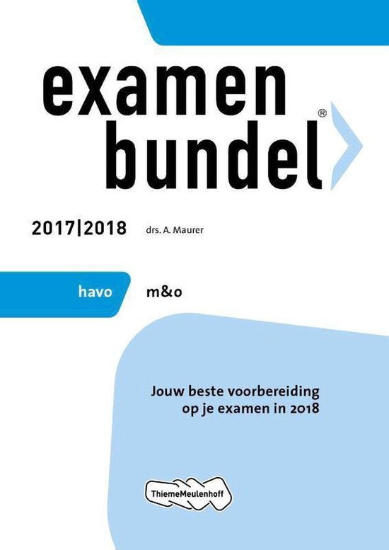 Examenbundel havo Management & Organisatie 2017/2018 — boekomslag