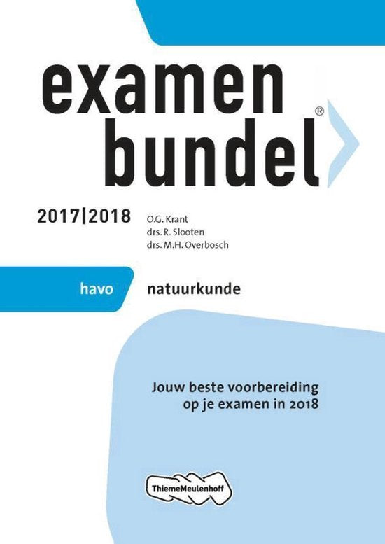 Examenbundel havo Natuurkunde 2017/2018 — boekomslag