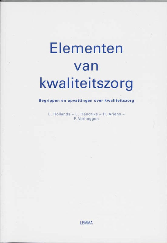 Elementen van kwaliteitszorg — omslag