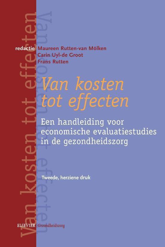 Elsevier gezondheidszorg - Van kosten tot effecten — boekomslag