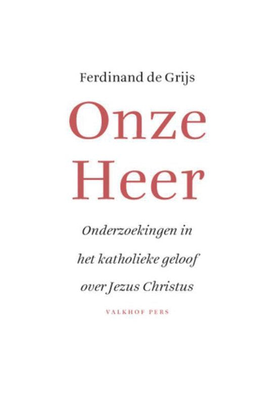Onze Heer — boekomslag