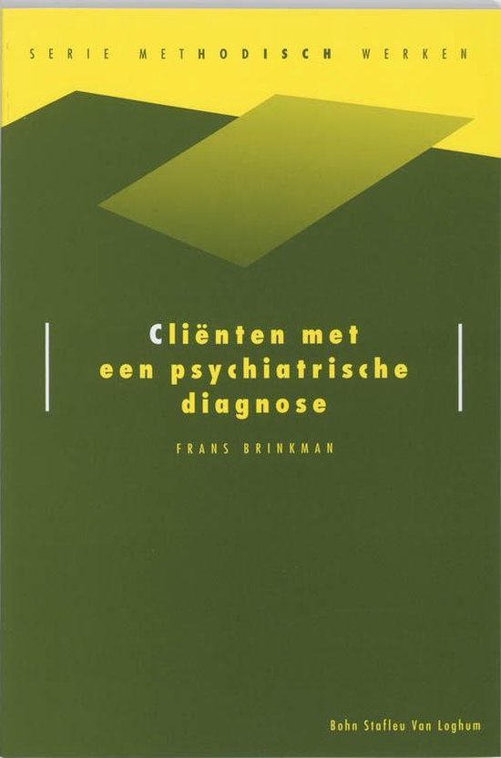 Methodisch werken - Clienten met een psychiatrische diagnose — boekomslag