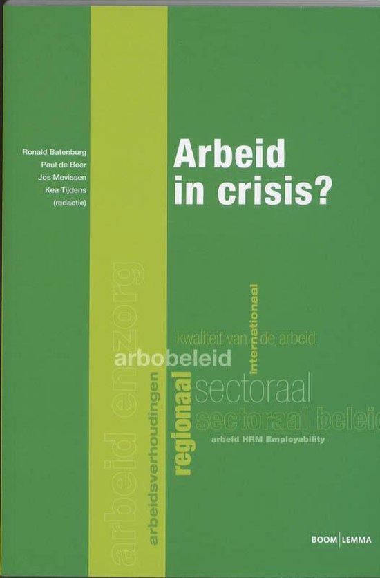 Arbeid in crisis — omslag