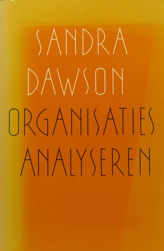 Academic Service economie en bedrijfskunde Organisaties analyseren — boekomslag
