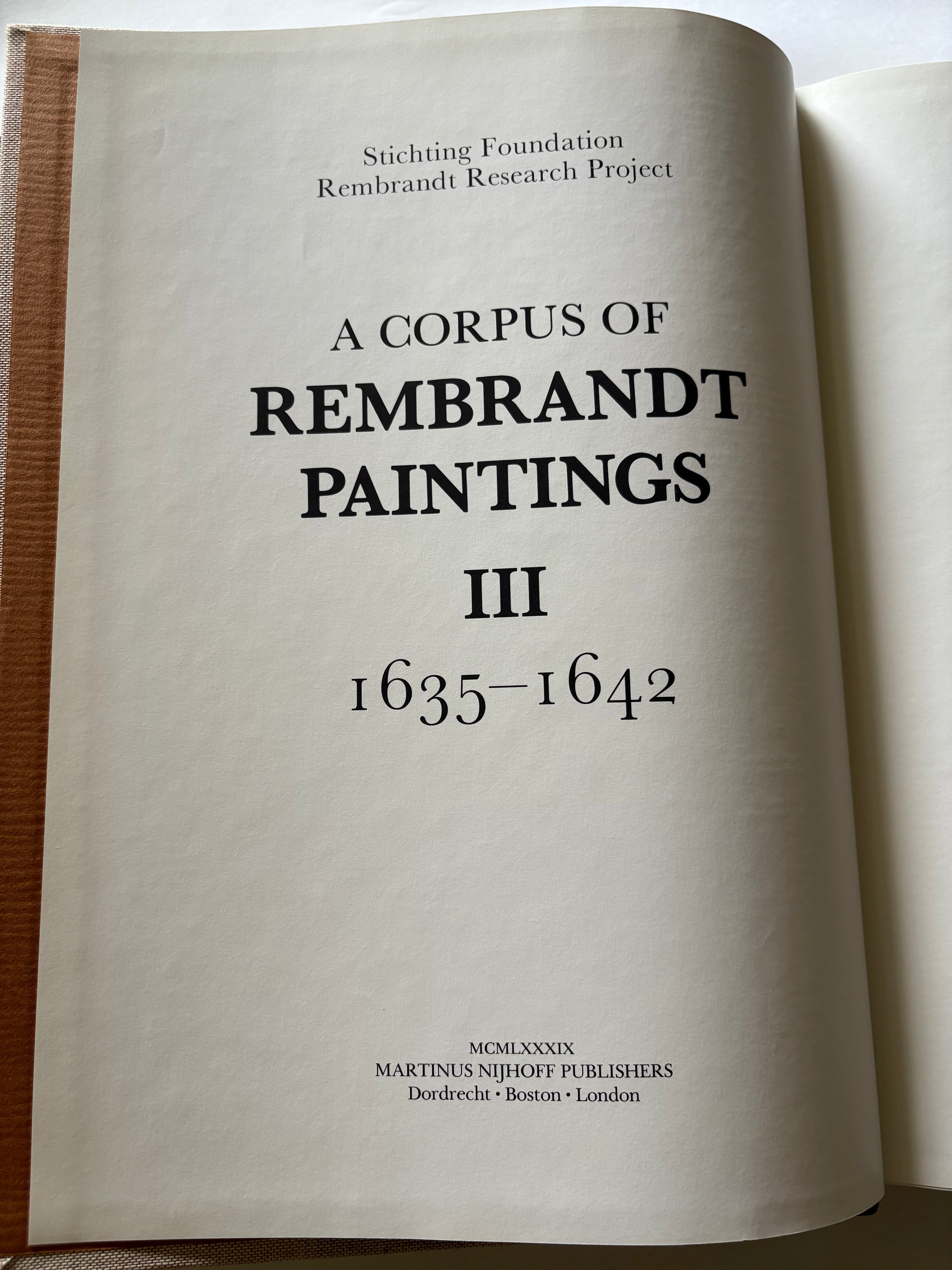 A Corpus Rembrandt Paintings deel 1 t/m 3