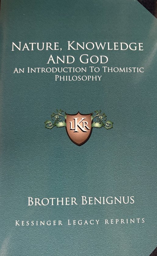 Nature, Knowledge and God — boekomslag