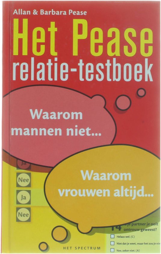 Pease Relatie Testboek — boekomslag