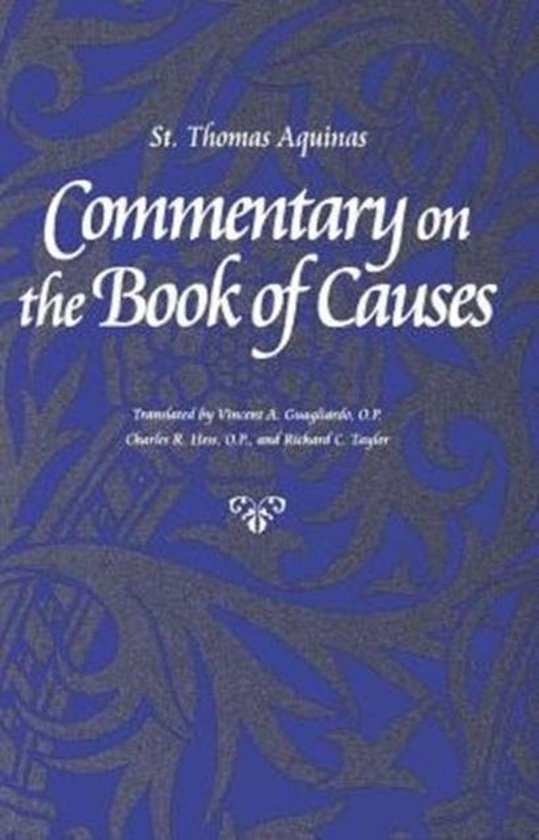 Commentary on the Book of Causes — boekomslag