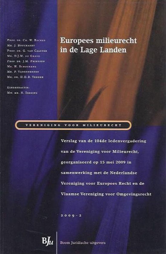 Europees milieurecht in de Lage Landen — boekomslag