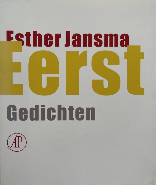 Eerst — omslag