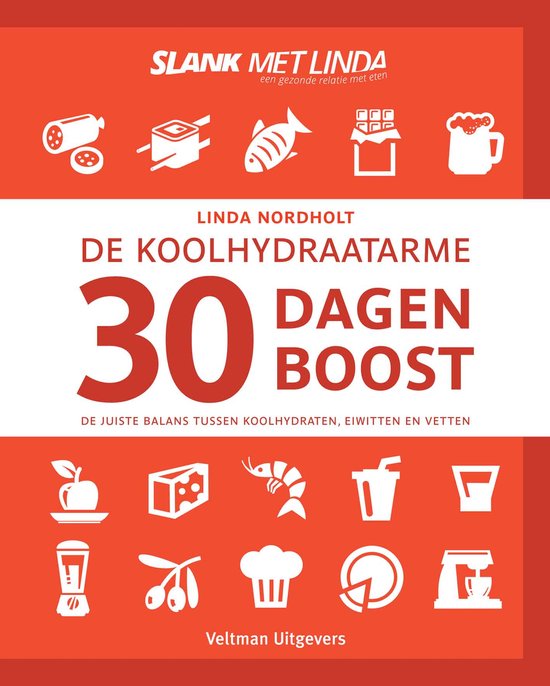 De koolhydraatarme 30 dagen boost — boekomslag