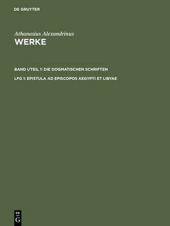 Epistula ad episcopos Aegypti et Libyae (Ancient Greek Edition) — boekomslag