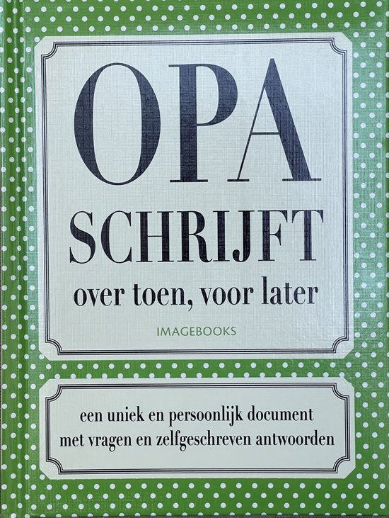 Opa schrijft — omslag