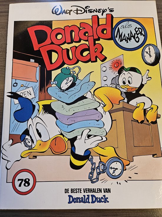 De beste verhalen van Donald Duck 78 Als manager — boekomslag