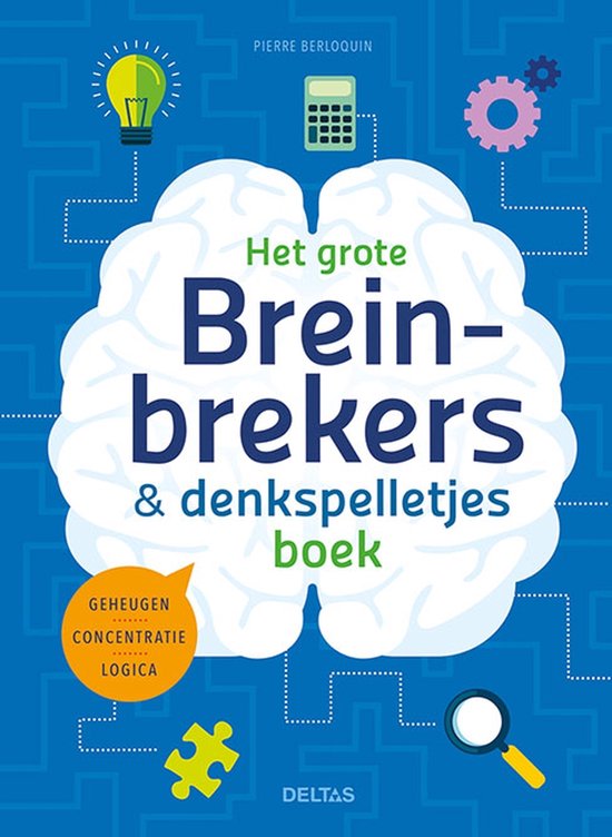 Het grote breinbrekers en denkspelletjes boek — boekomslag