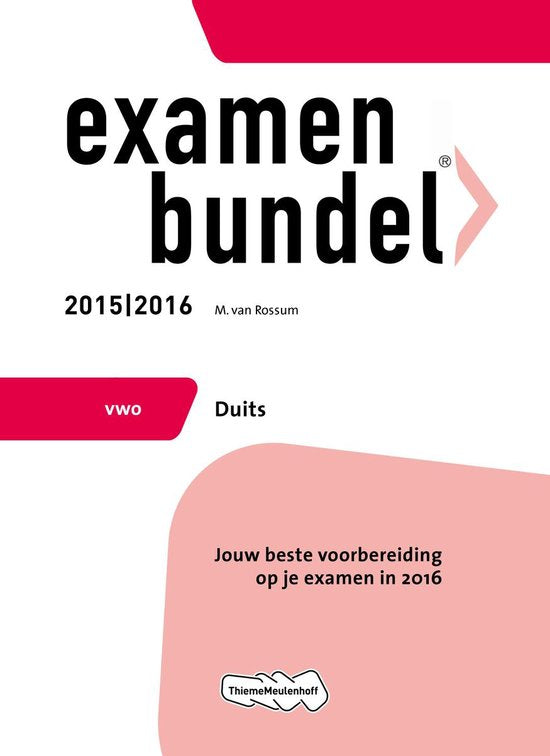 Examenbundel Vwo; Duits; 2015/2016 — omslag