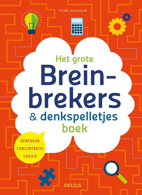 Het grote breinbrekers en denkspelletjes boek — boekomslag