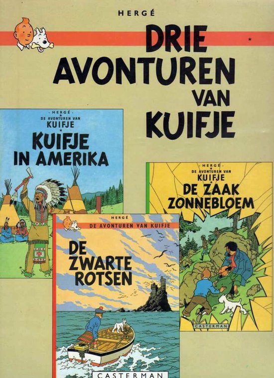 Drie avonturen van Kuifje — omslag