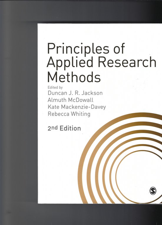 Principles of Applied Research Methods — boekomslag