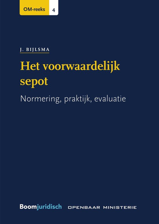 OM-reeks 4 - Het voorwaardelijk sepot — omslag