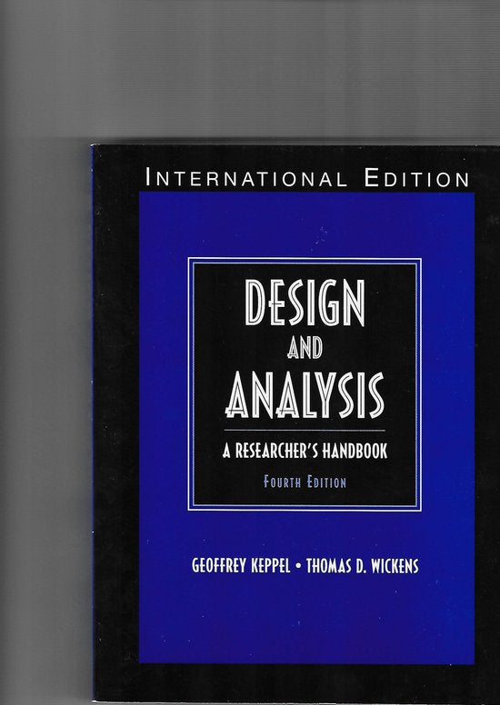 Design And Analysis — boekomslag