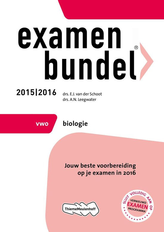 Examenbundel Vwo; Biologie; 2015/2016 — omslag