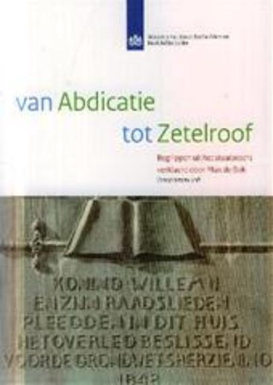 van Abdicatie tot Zetelroof — boekomslag