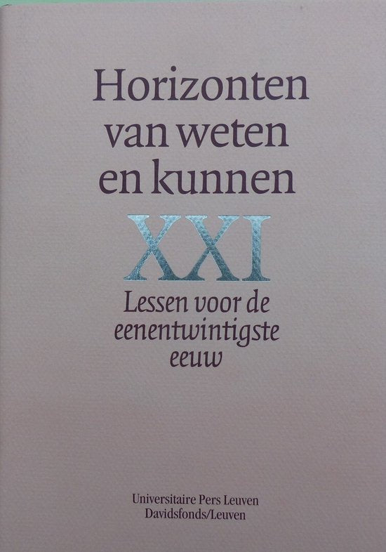 XXI: De horizontan van weten en kunnen — boekomslag