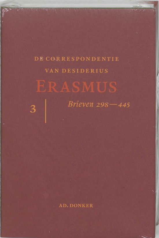De correspondentie van Erasmus 3 — boekomslag