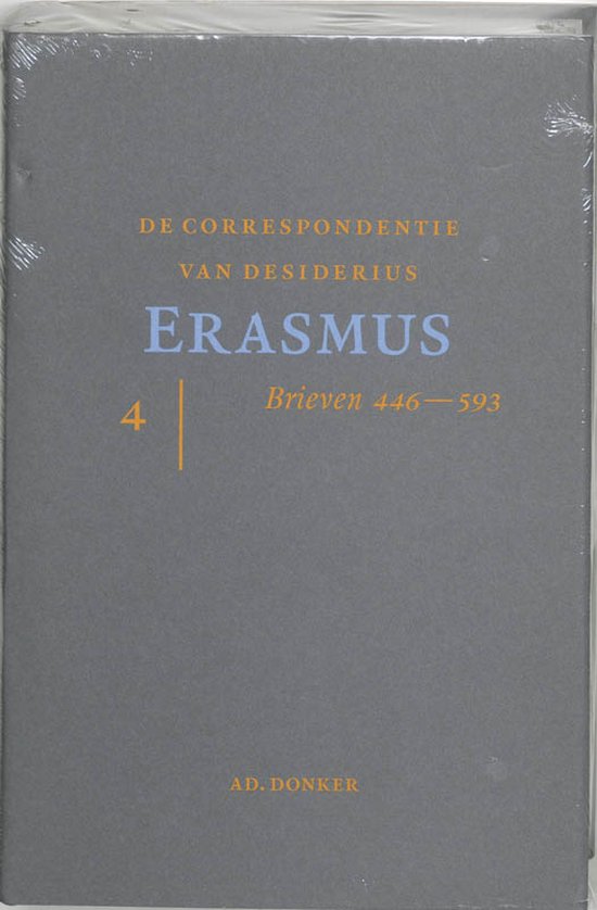 De correspondentie van Desiderius Erasmus IV — boekomslag