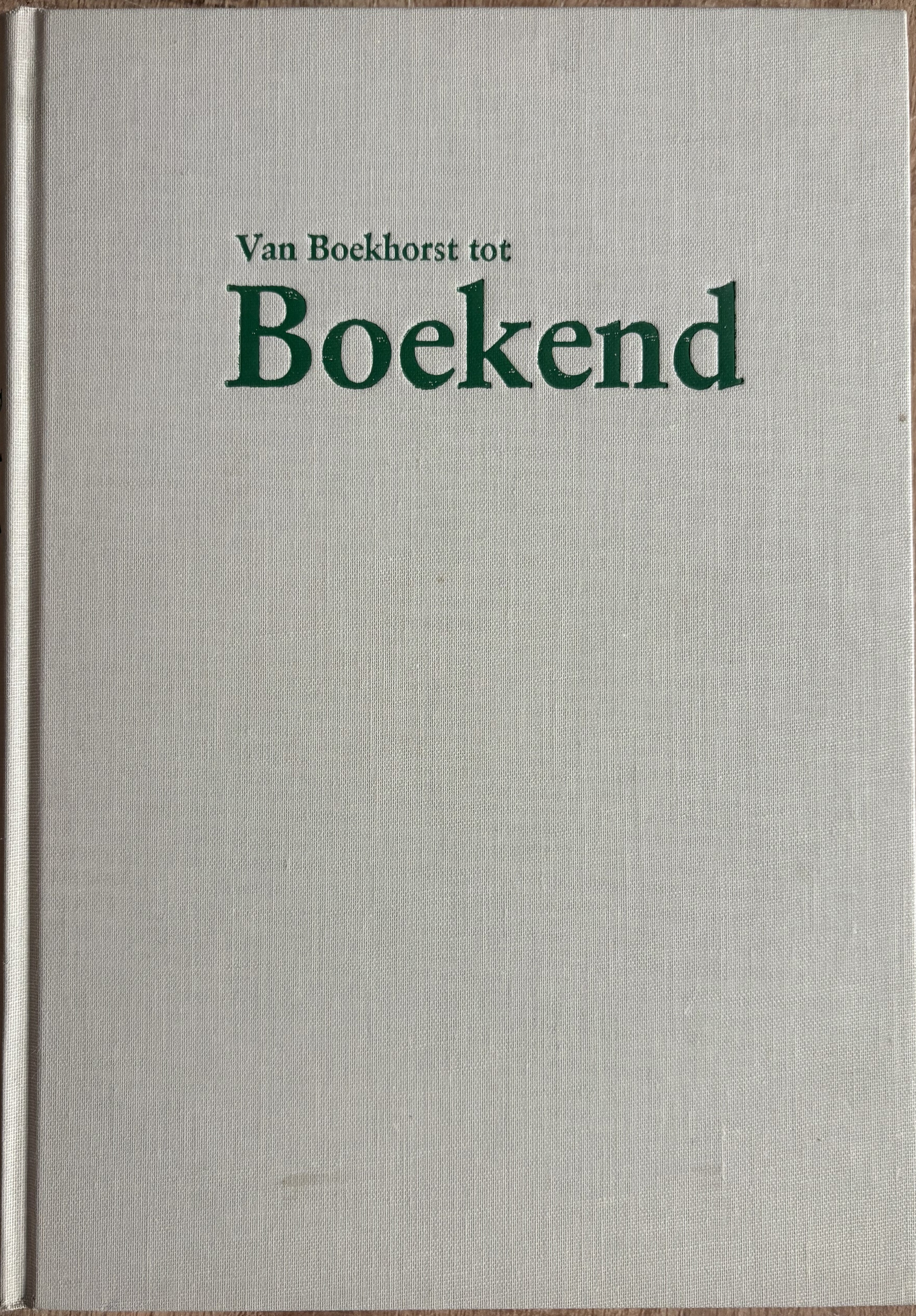 Van Boekhorst tot Boekend